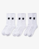 UNDEFEATED ICON CREW SOCK - WHITE, 3-PACK