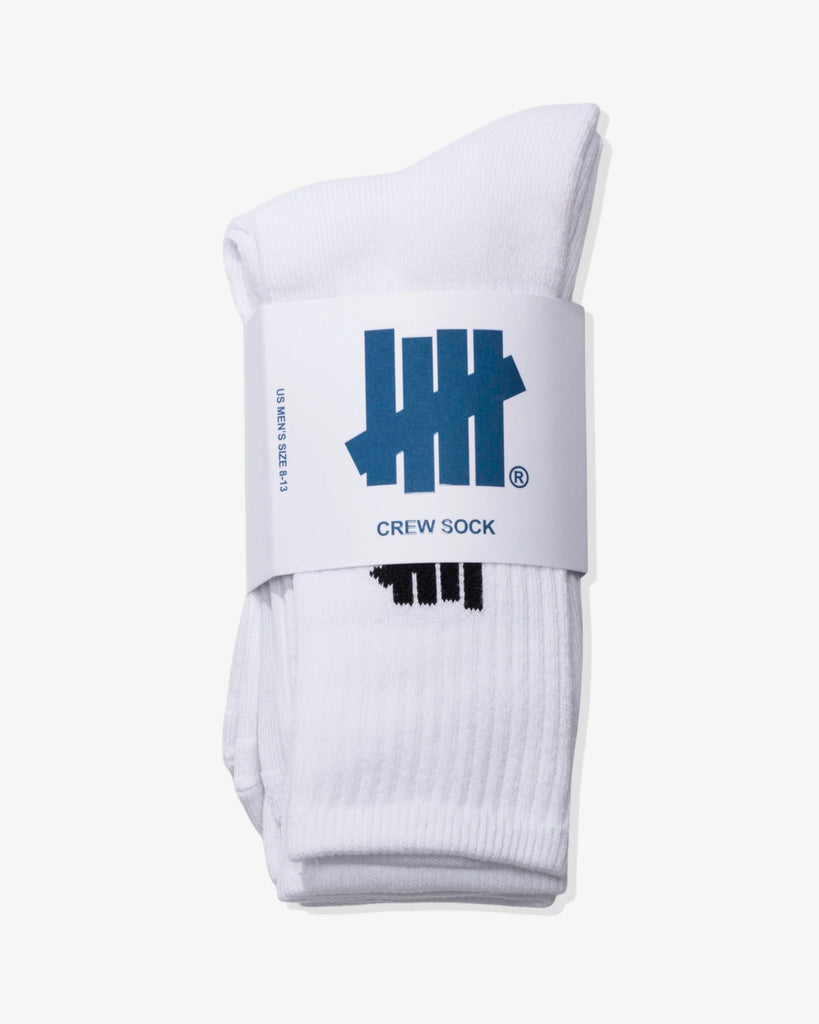 UNDEFEATED ICON CREW SOCK - WHITE, 3-PACK