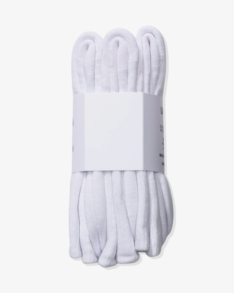 UNDEFEATED ICON CREW SOCK - WHITE, 3-PACK