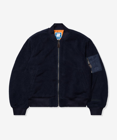 UNDEFEATED HO25 POLAR FLEECE MA-1 JACKET - DEEP NAVY