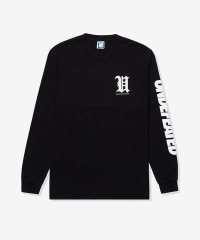 UNDEFEATED BIG LOCKUP L/S TEE BLACK