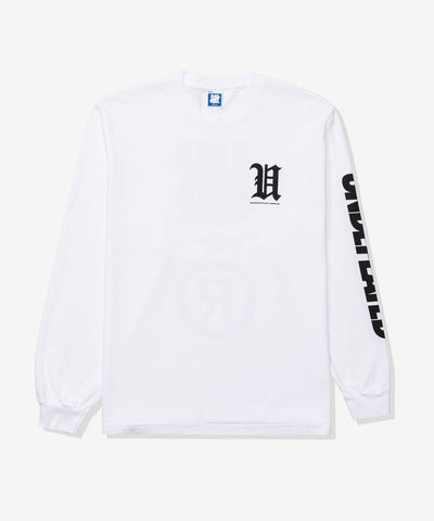 UNDEFEATED BIG LOCKUP L/S TEE WHITE