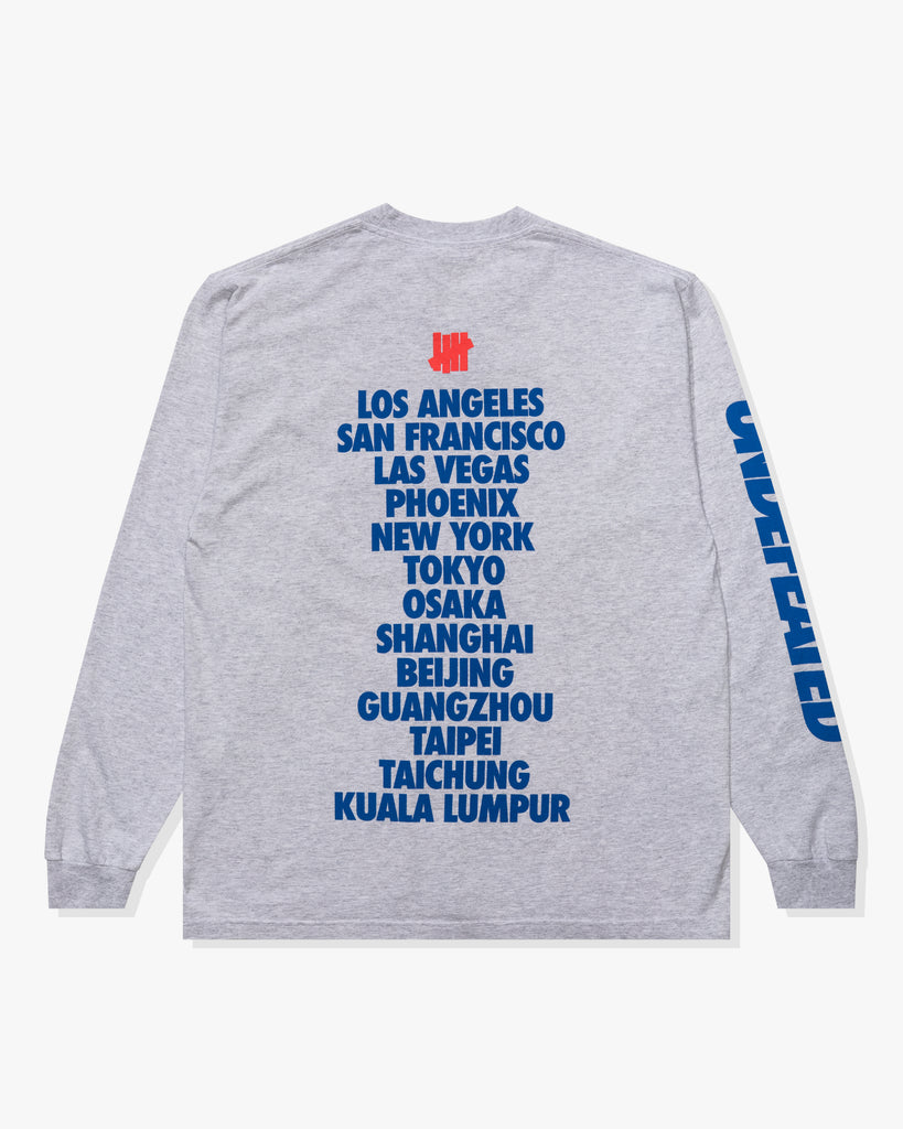 UNDEFEATED HO25 DON'T ASK L/S TEE - HEATHER-GREY