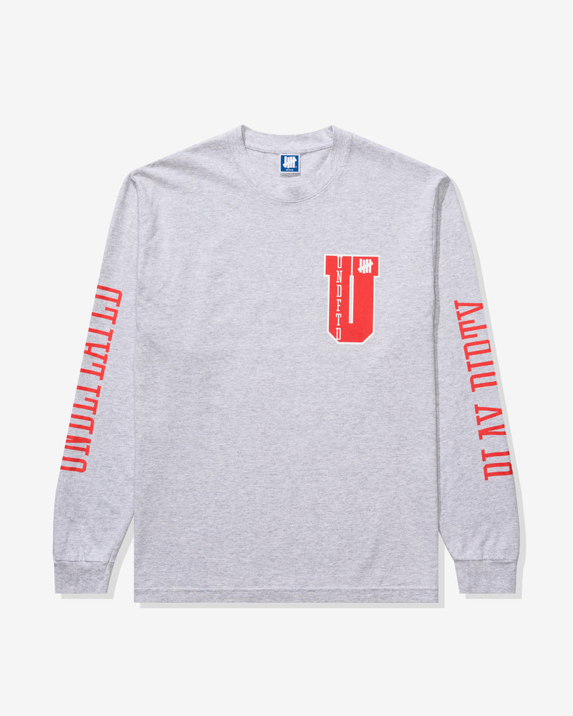 UNDEFEATED FORCES L/S TEE - HEATHER-GREY