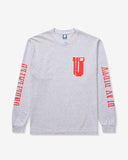 UNDEFEATED FORCES L/S TEE - HEATHER-GREY