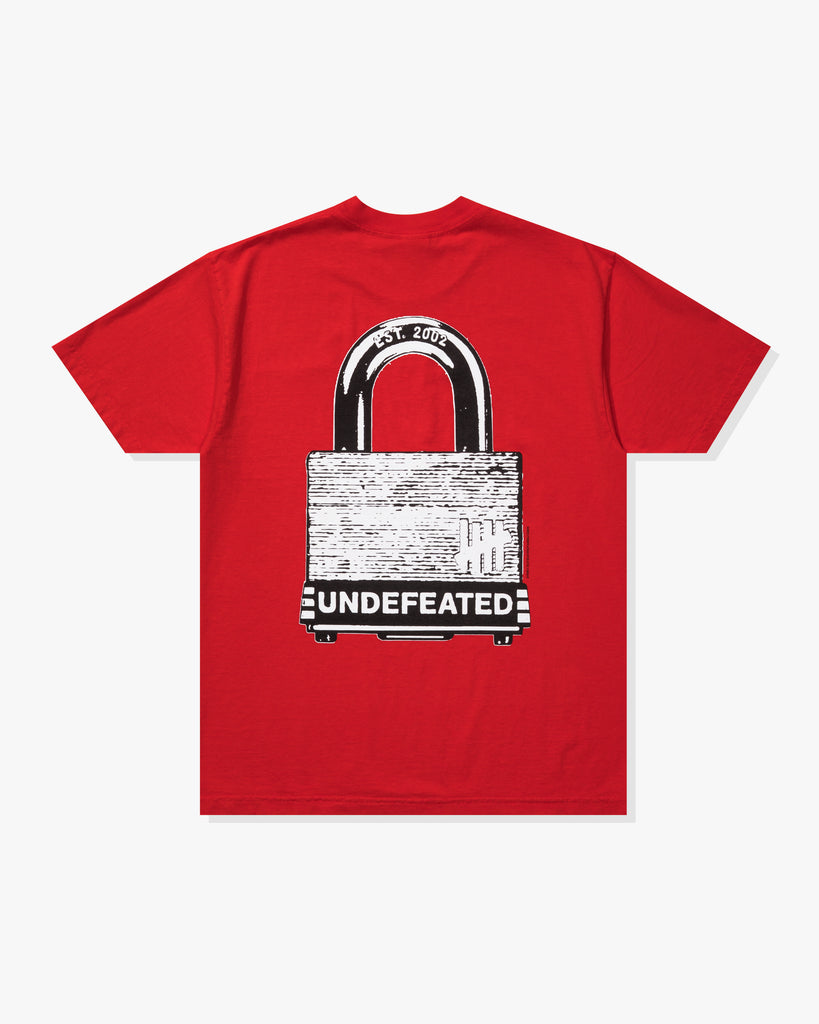 UNDEFEATED LOCK S/S TEE RED