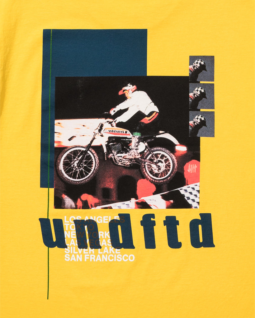 UNDEFEATED MOTO S/S TEE GOLD