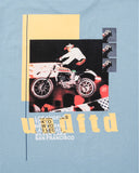 UNDEFEATED MOTO S/S TEE SKY BLUE