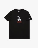 UNDEFEATED X NE X DODGERS STACKED LOGO S/S TEE - BLACK