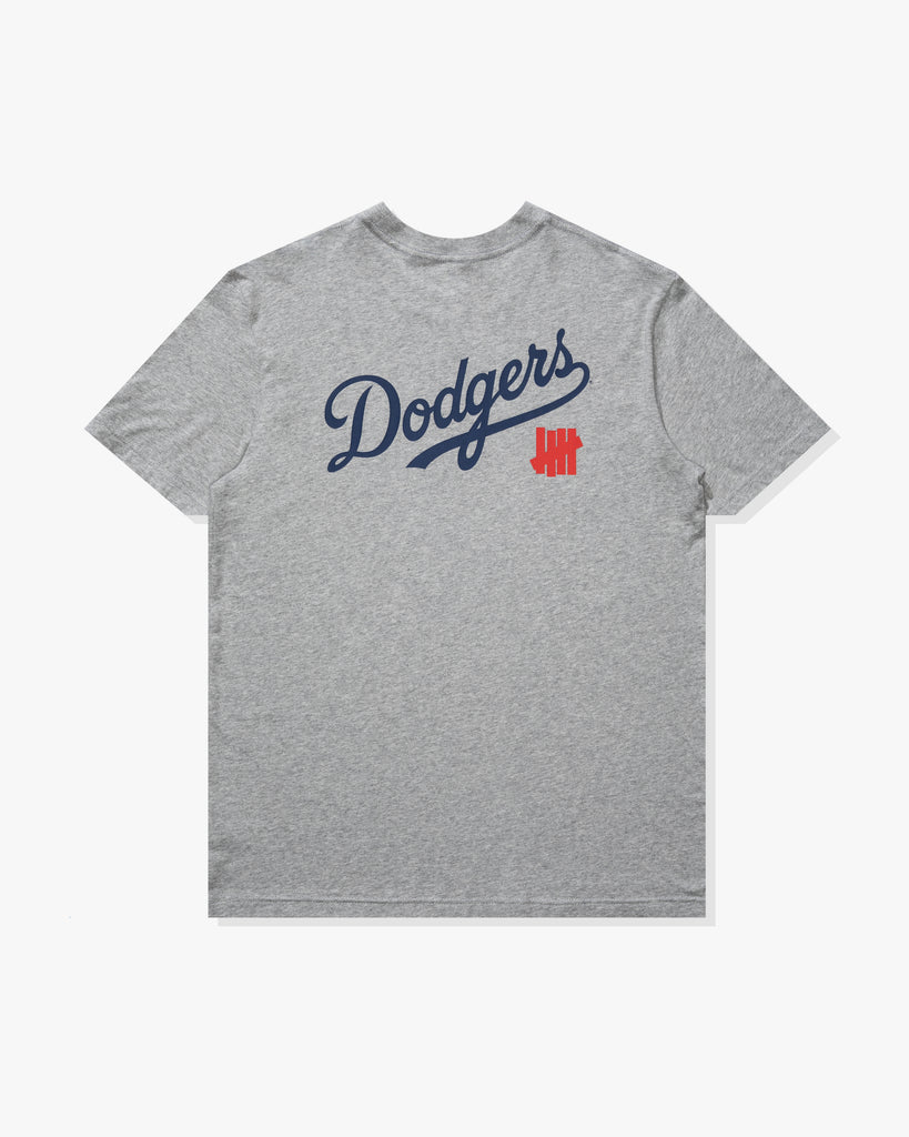 UNDEFEATED X NE X DODGERS STACKED LOGO S/S TEE - HEATHER-GREY