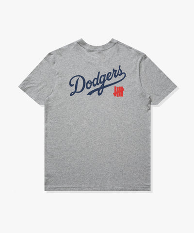 UNDEFEATED X NE X DODGERS STACKED LOGO S/S TEE - HEATHER-GREY