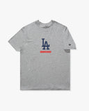 UNDEFEATED X NE X DODGERS STACKED LOGO S/S TEE - HEATHER-GREY
