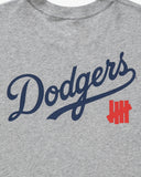 UNDEFEATED X NE X DODGERS STACKED LOGO S/S TEE - HEATHER-GREY