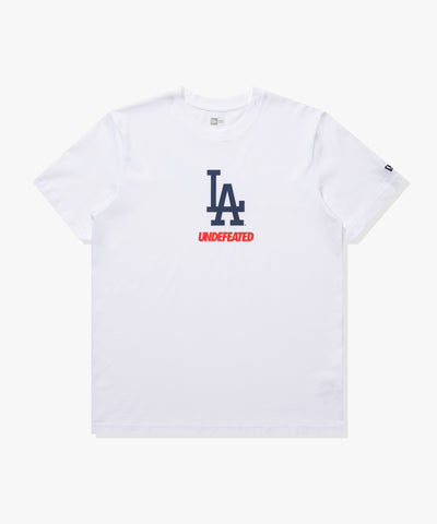 UNDEFEATED X NE X DODGERS STACKED LOGO S/S TEE - WHITE