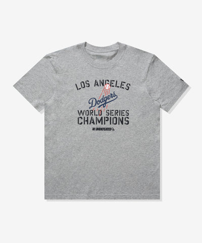 UNDEFEATED X NE X DODGERS STENCIL S/S TEE - HEATHER-GREY