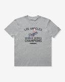 UNDEFEATED X NE X DODGERS STENCIL S/S TEE - HEATHER-GREY