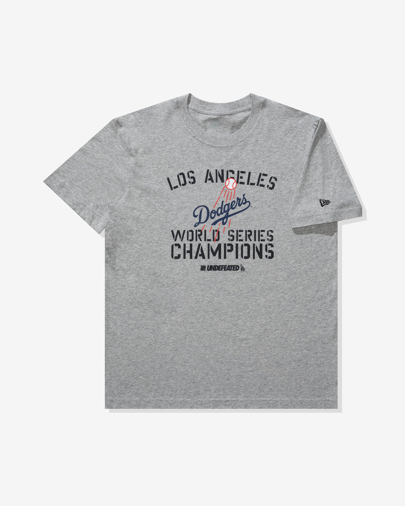 UNDEFEATED X NE X DODGERS STENCIL S/S TEE - HEATHER-GREY