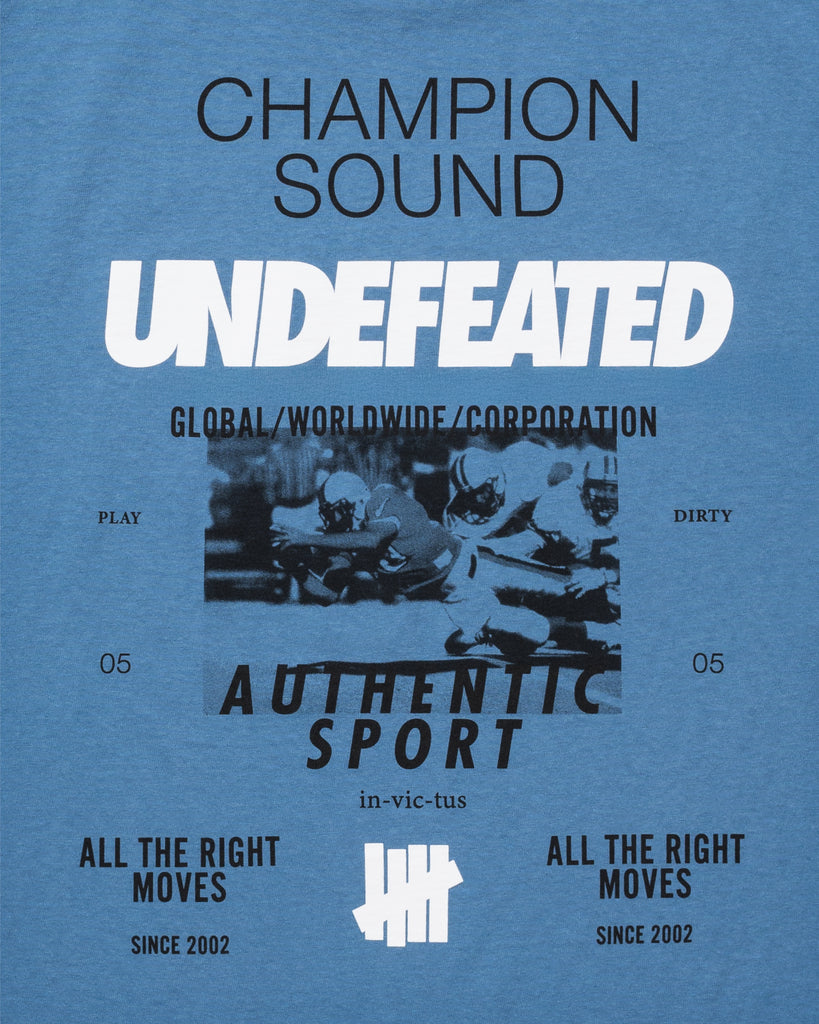 UNDEFEATED SOUND S/S TEE CORNFLOWER