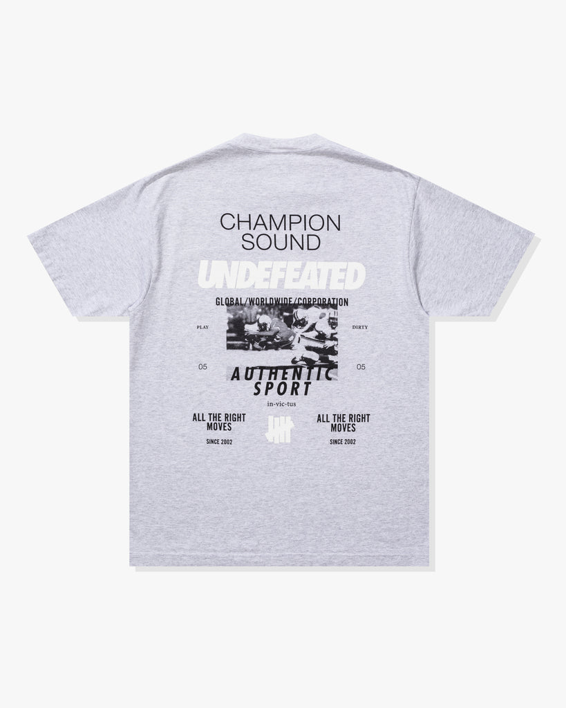 UNDEFEATED SOUND S/S TEE HEATHER-GREY