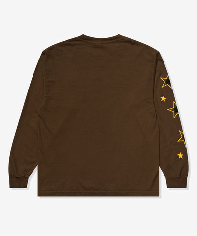 UNDEFEATED HO25 STARS & STRIKES L/S TEE - BROWN
