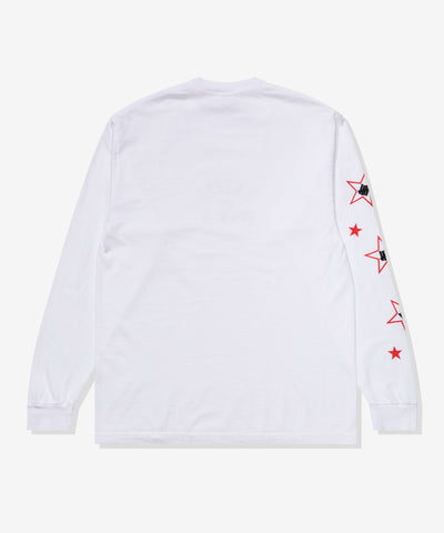UNDEFEATED HO25 STARS & STRIKES L/S TEE - WHITE