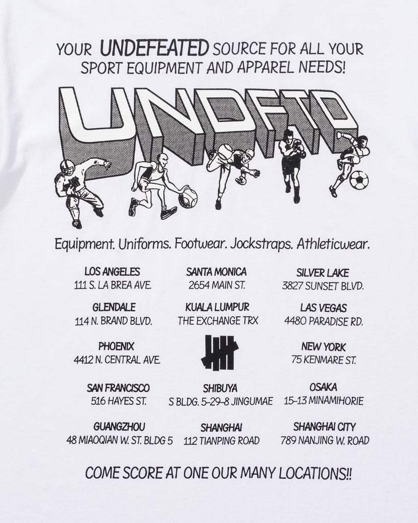 UNDEFEATED TEAM STORE S/S TEE WHITE