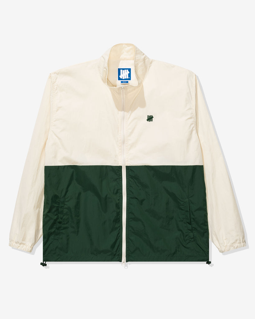 UNDEFEATED 2-TONE TRACK JACKET IVORY-EVERGREEN