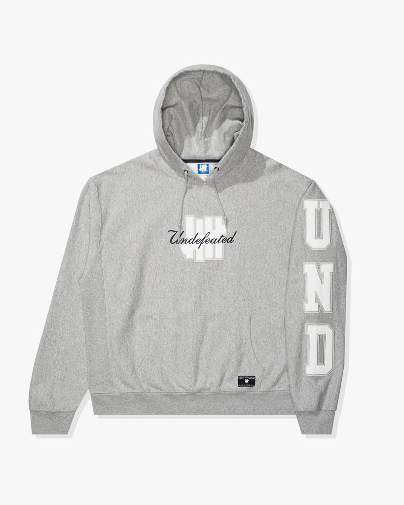 FA26 UNDEFEATED APPLIQUE PULLOVER HOOD - HEATHER GREY