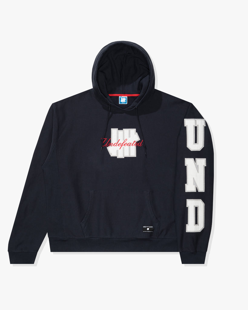FA26 UNDEFEATED APPLIQUE PULLOVER HOOD - NAVY