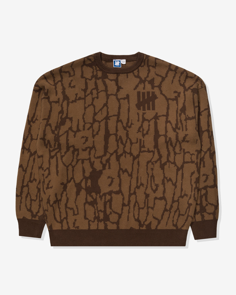 UNDEFEATED BARK CAMO SWEATER - BROWN