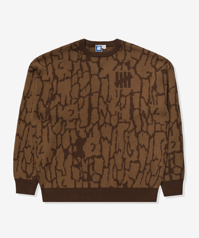 UNDEFEATED BARK CAMO SWEATER - BROWN