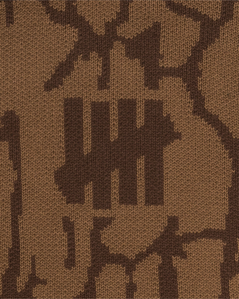 UNDEFEATED BARK CAMO SWEATER - BROWN