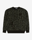 UNDEFEATED BARK CAMO SWEATER - OLIVE