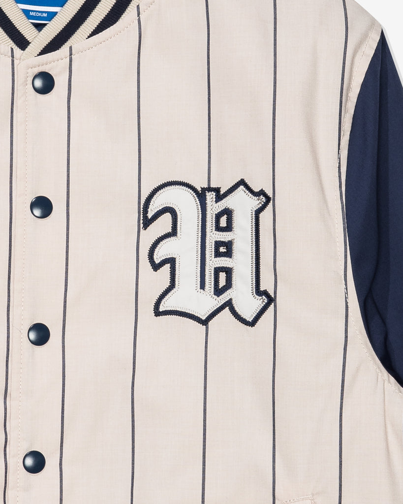 UNDEFEATED SP26 BASEBALL JACKET - GREY