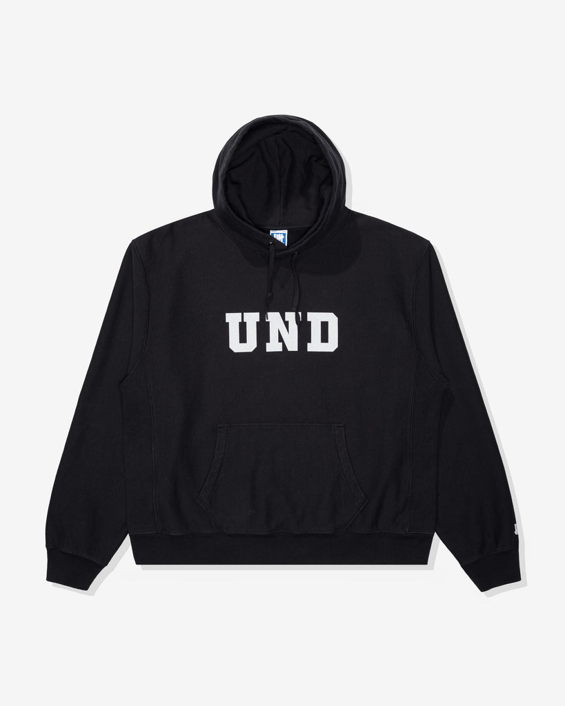 UNDEFEATED SP26 BLOCK LOGO PULLOVER HOOD - BLACK