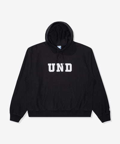 UNDEFEATED SP26 BLOCK LOGO PULLOVER HOOD - BLACK