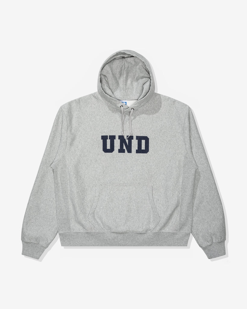 UNDEFEATED SP26 BLOCK LOGO PULLOVER HOOD - HEATHER GREY