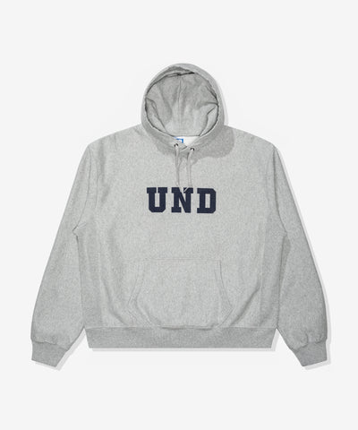 UNDEFEATED SP26 BLOCK LOGO PULLOVER HOOD - HEATHER GREY
