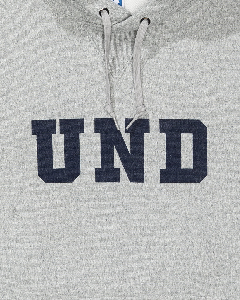 UNDEFEATED SP26 BLOCK LOGO PULLOVER HOOD - HEATHER GREY