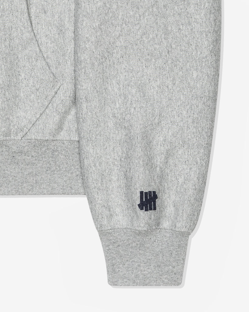 UNDEFEATED SP26 BLOCK LOGO PULLOVER HOOD - HEATHER GREY