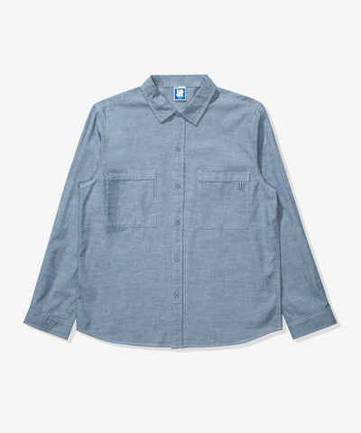 UNDEFEATED CHAMBRAY L/S SHIRT LIGHT INDIGO