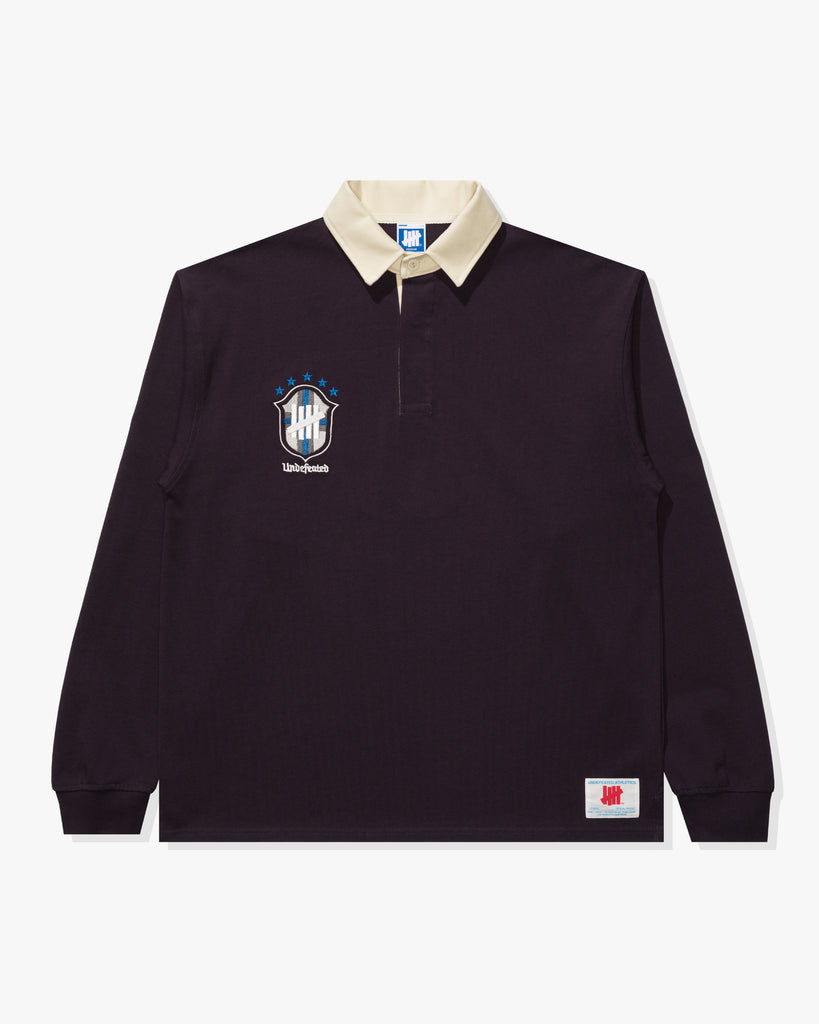 UNDEFEATED CREST L/S RUGBY - DEEP-PURPLE