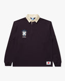 UNDEFEATED CREST L/S RUGBY - DEEP-PURPLE