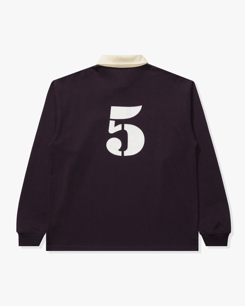 UNDEFEATED CREST L/S RUGBY - DEEP-PURPLE