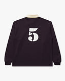 UNDEFEATED CREST L/S RUGBY - DEEP-PURPLE