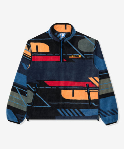 FA26 UNDEFEATED HALF ZIP POLAR FLEECE - BLUE MULTI