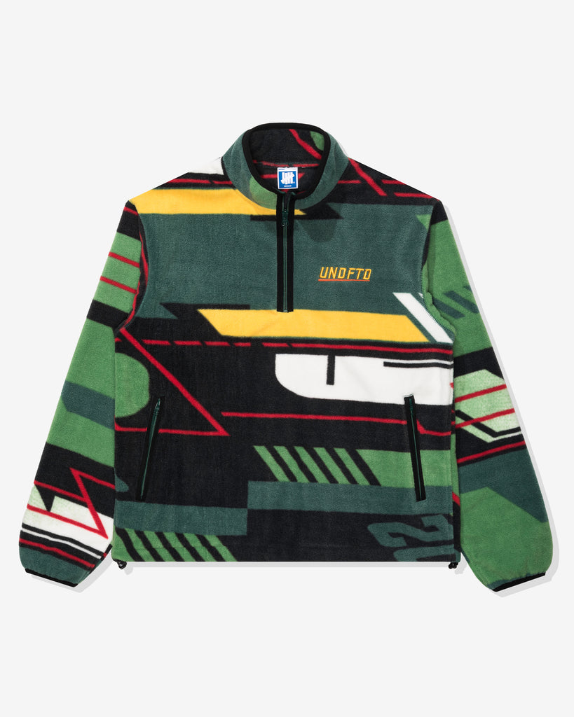 FA26 UNDEFEATED HALF ZIP POLAR FLEECE - GREEN MULTI