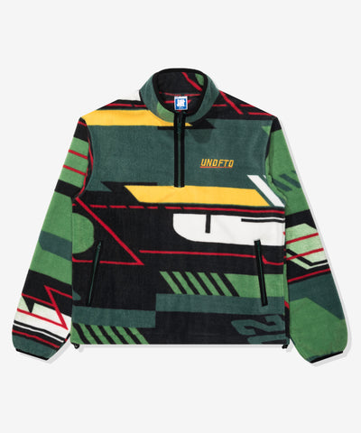 FA26 UNDEFEATED HALF ZIP POLAR FLEECE - GREEN MULTI