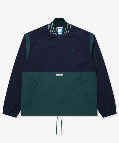 UNDEFEATED SU26 HALF ZIP WINDBREAKER - NAVY / PINE