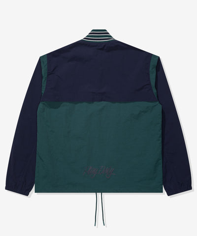 UNDEFEATED SU26 HALF ZIP WINDBREAKER - NAVY / PINE